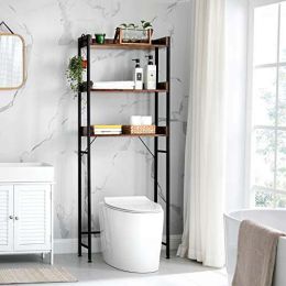 3Tier Over The Toilet Rack; Tall Bathroom Storage Shelf