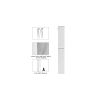 9" Width Wooden Over The Toilet Bathroom Storage Cabinets with Door; White